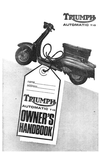 Triumph t10 owners book - (1354),
