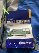 montana 6 front extension in green with poles in good condition 