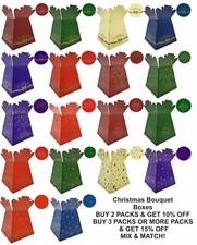 XMAS Festive Design Bouquet Flower Box Living Vase Transport Christmas Boxes