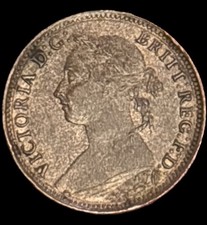 1886 1 Farthing Queen Victoria Vintage Coin