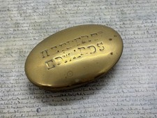Vintage brass miners snuff box - miners,