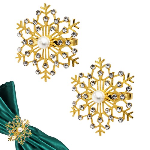Snowflake diamante napkin - diamante, ring