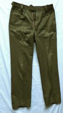 Men's Vintage Military Barrack Dress Trousers - Racing Green - 32"