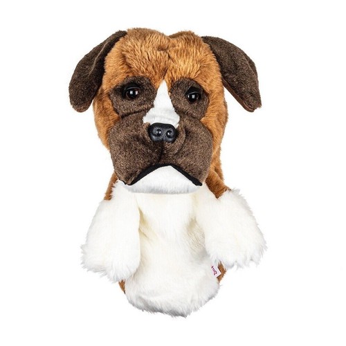 Daphne boxer dog - golf, driver