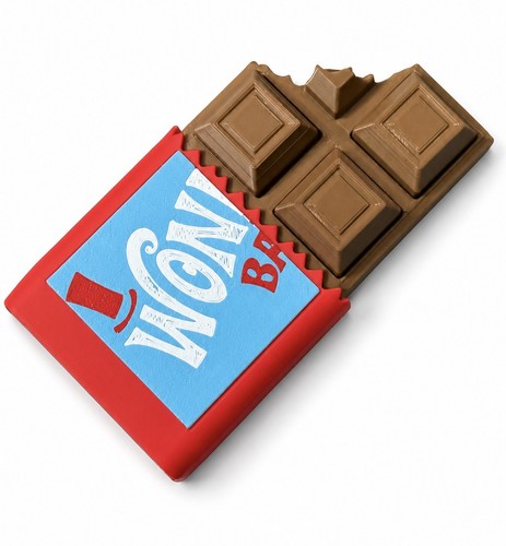 Wonka chocolate bar printed - wonka, 3d
