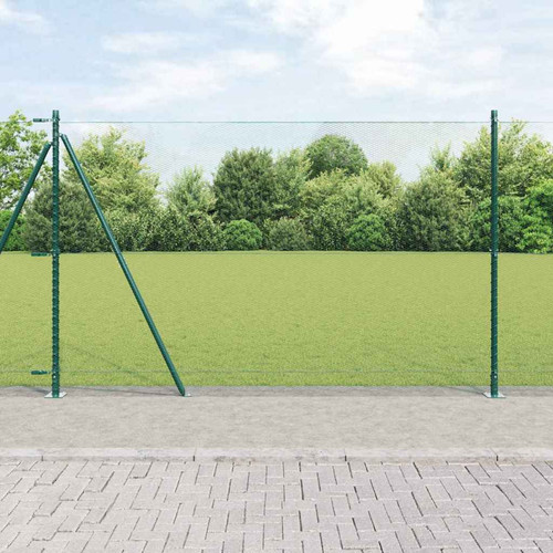 Fence post set green steel - green, 25