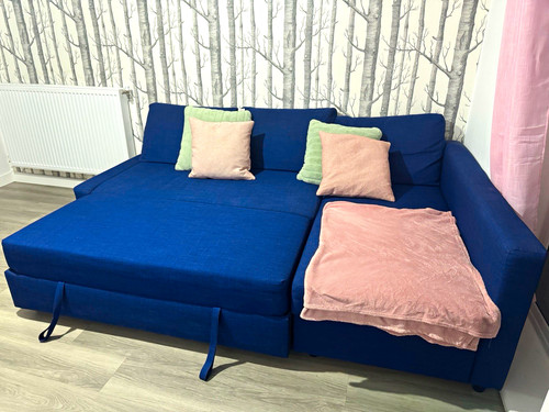 Ikea friheten blue convertible - ikea,