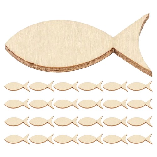50pcs unfinished wooden fish - 50pcs,