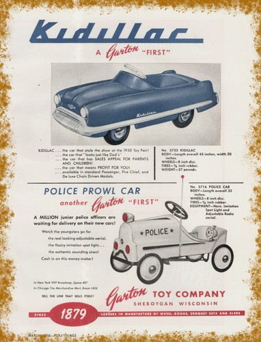 1950 garton pedal car - ad,