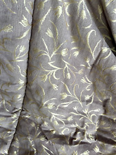 Luxury Purple & Gold Floral Double Padded Bedspread 75% Cotton 25% Polyester