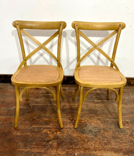 Pair dining chairs - pair, french