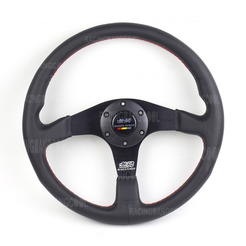Mugen 350mm leather steering - 350mm,
