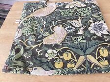 BOOK BAG / TOTE BAG WILLIAM MORRIS FABRIC STRAWBERRY THIEF DESIGN GREEN/YELLOW