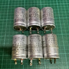 Vintage Dubilier Drilitic Capacitor 16-8uF 500V - Set of 6 - Flash Sale!