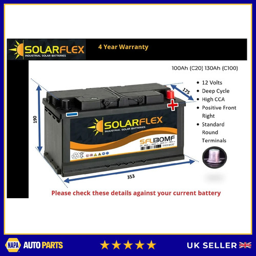 12v 130ah leisure battery - 130ah,