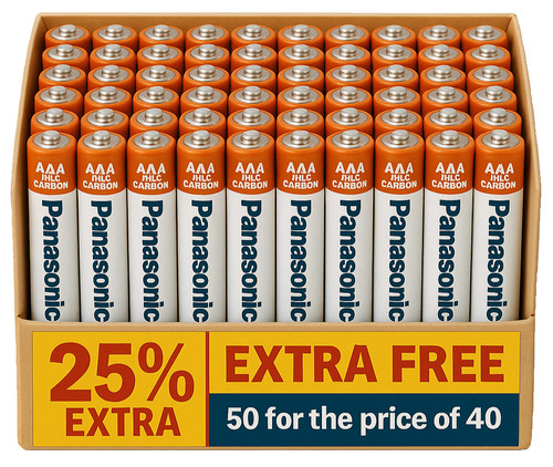 50x aaa genuine panasonic zinc - 50x,