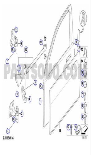 Bmw 740li front door - door, interior