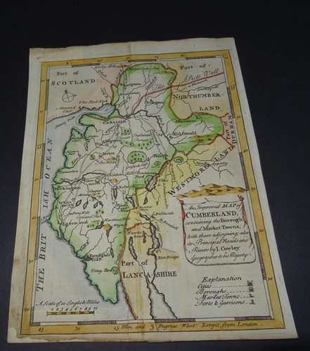 Antique map cumberland by - antique,