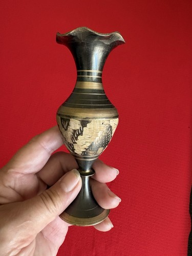 Vintage brass miniature vase - miniature,