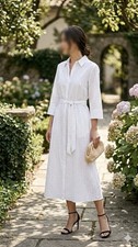 Zara White Midi Shirt Dress