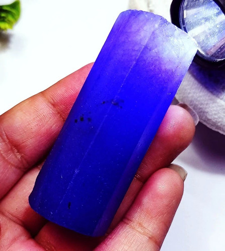 Natural blue beryl rough - blue,