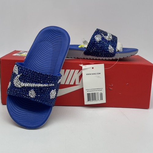 Nike kawa slide blue - kawa, silver