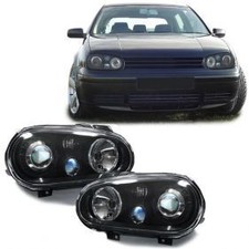 BLACK R32 STYLE HEADLIGHTS