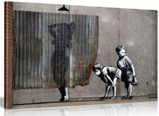 Exposed Kids Banksy Dismaland Canvas Wall Art Picture Print