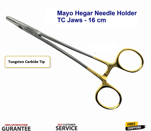 Mayo hegar needle holder - needle, 16