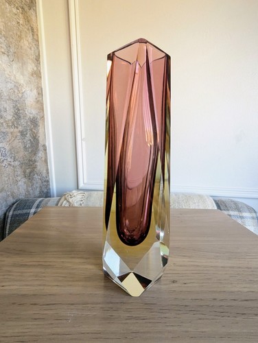 Murano glass sommerso faceted - murano,