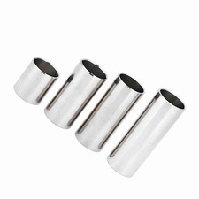4pcs Stainless Steel Cylinder Tube Guitar Slide Tone Bar Accessory For Electric