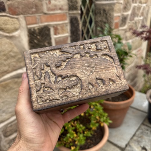 Vintage wooden storage box - storage,