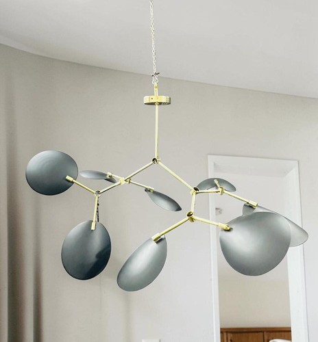 Mid century brass chandelier - mid,