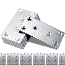 10x Flat Brackets 80x40mm