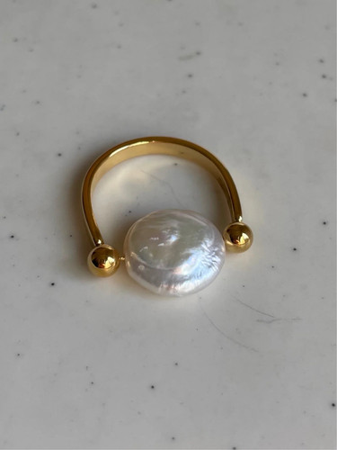 Gold plated white mother - , of