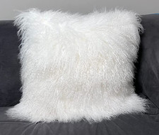 Real Mongolian Fur Cushion