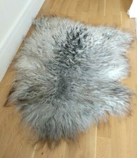 Natural Grey Sheepskin Rug ~