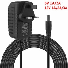 UK Plug 5V 12V 1A 2A 3A AC/DC
