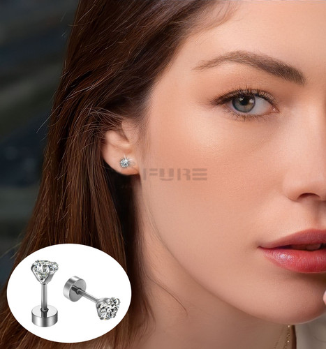 4mm screw back stud earrings - 4mm,