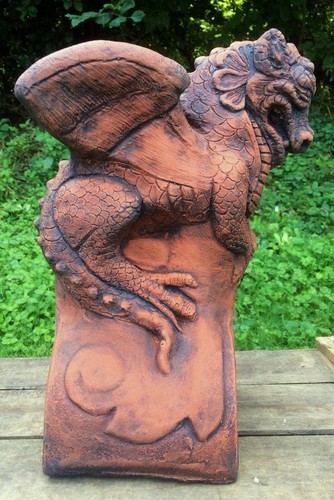 Dragon roof finial - finial, half