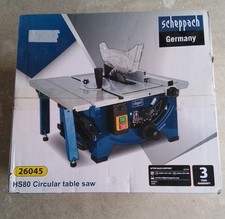 Scheppach Table Saw Bench Top 8" 210mm Circular Saw 45° Tilt 1200W Steel HS80
