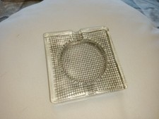 Glass 80s Pop Art Postmodern Ashtray Wire Mesh Inside Funky New Wave 