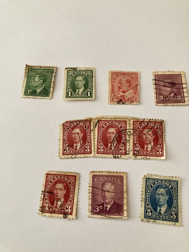 Old canadian stamps - 10,