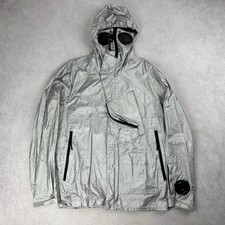 CP Company Memec La Mille Goggle Jacket Silver Coat Large Grey 4538
