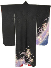 Vintage Furisode Silk Kimono