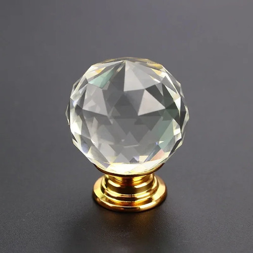 Crystal glass cabinet knobs - glass,