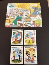 Disney Postage Stamp Set And Mini Sheet MM Redonda