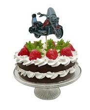 Vintage Motorcycle Cake Topper