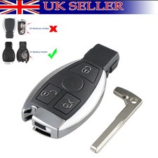 For Mercedes Benz A B C E S Class BGA 3 Button Smart Remote Key Fob Case + Blade