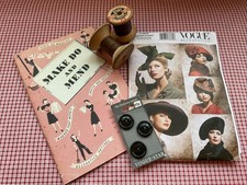 VOGUE Accessories 7464 1930s 1940s Hats Vintage Sewing Pattern + Make Do & Mend